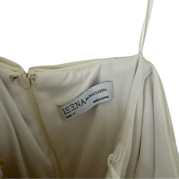 Ieena for Mac Duggal Fold Over Ruched One Shoulder White Dress (Hemmed) - Picture 3 of 13